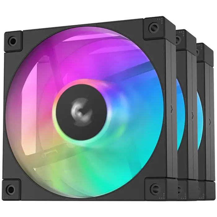 DeepCool FD12 ARGB 120x120x25, case fan (black, pack of 3, 120 mm)