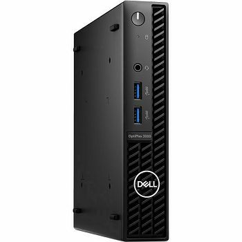 Dell OptiPlex 3000 MFF, Intel Core i5-12500T (6C/18MB/12T/2.0GHz to 4.4GHz/35W), 8GB (1x8GB) DDR4, M.2 256GB PCIe, Intel UHD 770, TPM, Speaker, WiFi, BT, Mouse/Kb, DP, HDMI, 4xUSB 3.2, 2xUSB 2.0 (1xPW