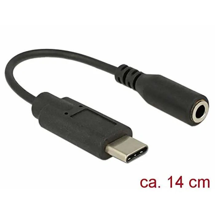 DeLOCK Adap. Type-C->Jack 14cm - St-Bu