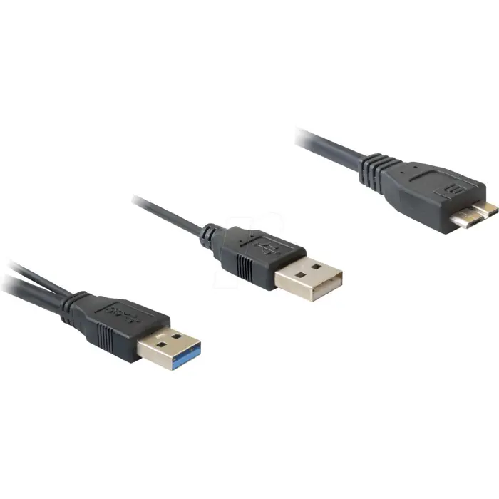 Delock Cable Y - micro USB 3.0 + USB 2.0 - 20 cm
