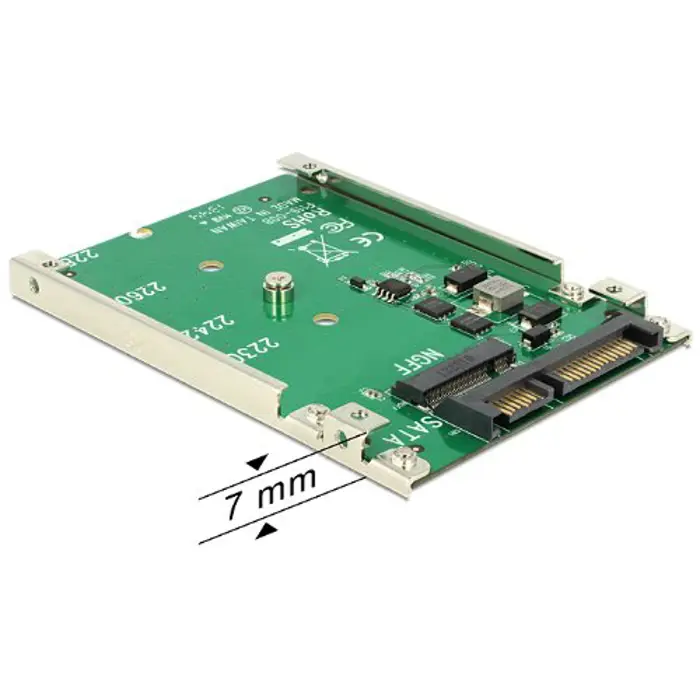 Delock Converter SATA 22P>M.2 NGFF 2.5 inch - 7mm