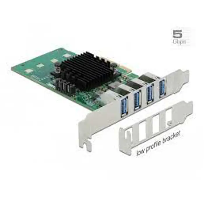 DeLOCK DeLOCK PCIe x4>4x ext. USB 3.0 Quad C.LP