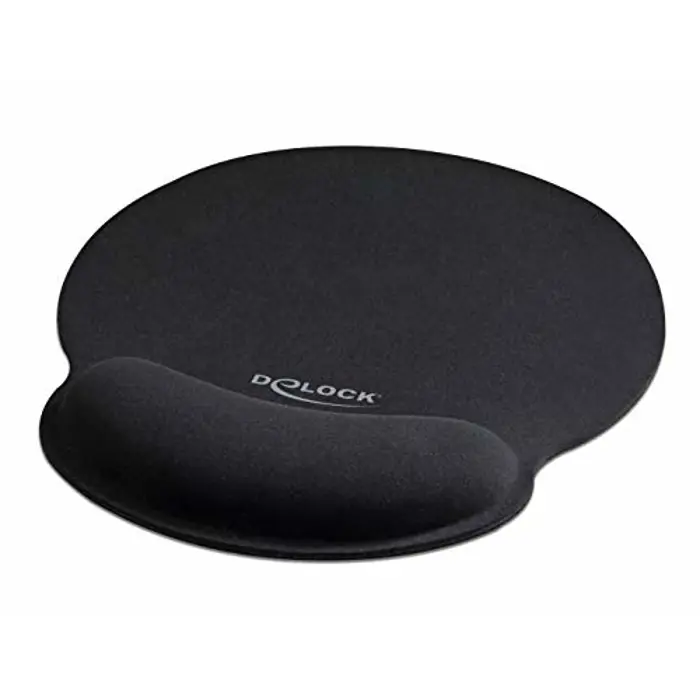 DeLOCK Ergonomic mouse pad with gel wrist rest (black)