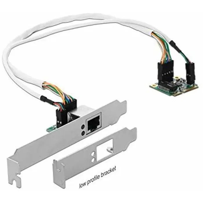 DeLOCK Mini PCIe I / O PCIe half size 1 x Gigabit LAN Low Profile, LAN Adapter