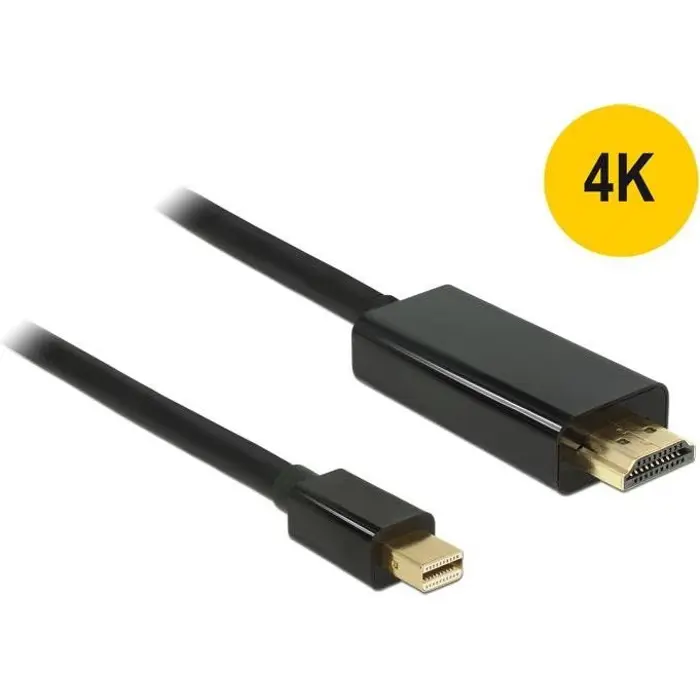 DeLOCK miniDP - HDMI A St-St - black 1m - Mini Displayport 1.1
