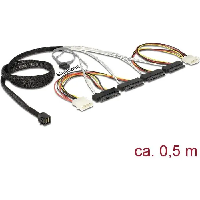 Delock miniSASHD SSF8643> 4x SFF8639- 0,5m