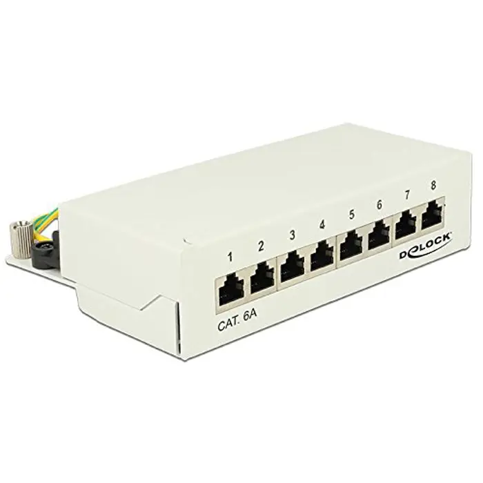 DeLOCK Patchpanel Desktop 8 P Cat.6A gray