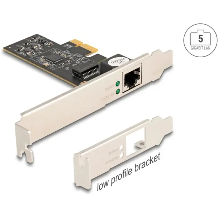 DeLOCK PCI Express x1 Card for 1 x RJ45 5 Gigabit LAN RTL8126