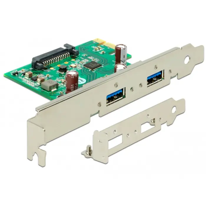 DeLOCK PCIe x1 card to 2x ext. USB 3.2 Gen 1, USB controller (SATA power connector)