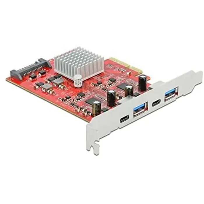 DeLOCK PCIe x4> SuperS USB + 2xUSB-A + USB-C USB 10 Gbps // Dual Channel