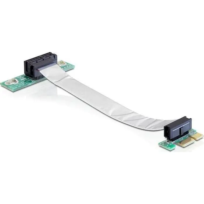 DeLOCK Riser card PCI Express x1> x1 with flexible cable 13 cm directed left riser card