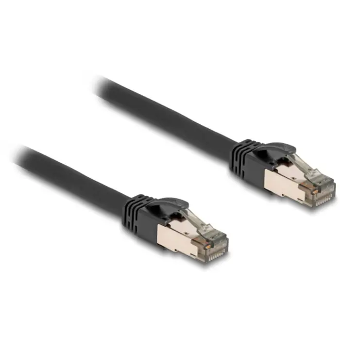 DeLOCK RJ-45 network cable Cat.6a U/FTP ultra flexible (black, 5 meters, inner stainless steel jacket)