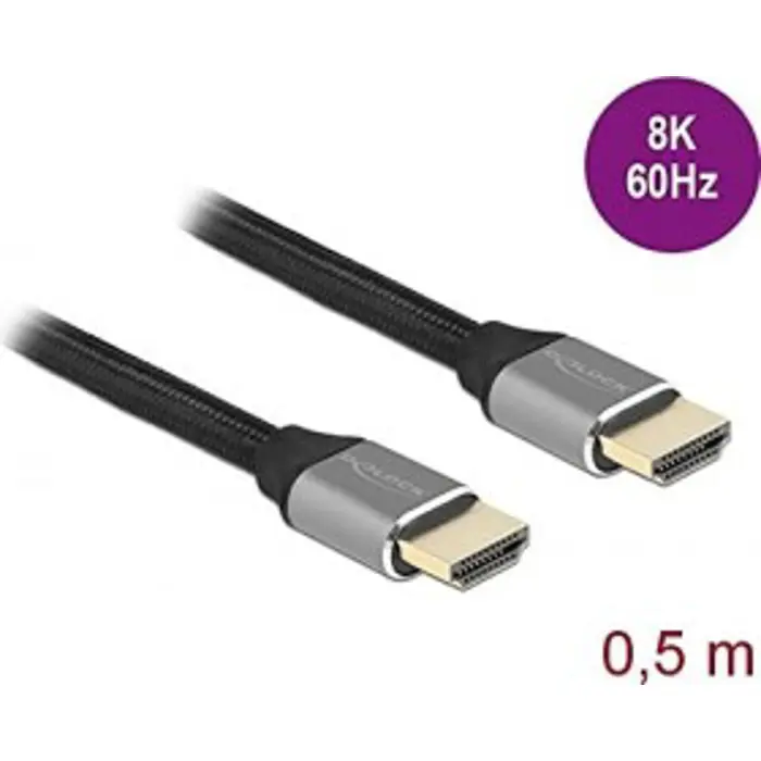 DeLOCK UHS HDMI 48Gbps 8K 60Hz 0.5m grey - 83994