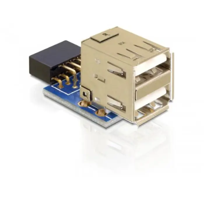 Delock USB Pinheader blue > 2x USB 2.0 blue