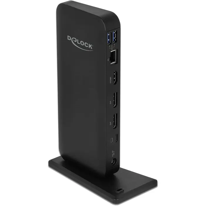 DeLOCK USB Type-C docking station (black, DisplayPort, HDMI, USB-C, USB-A)