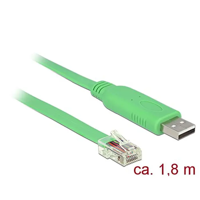 DeLOCK USB2.0 Adapt.>1x RS-232 RJ45 - USB 2.0 Type A St-St.