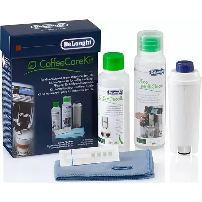DeLonghi care set for fully automatic coffee machines DLSC306, descaler (incl. Filter)