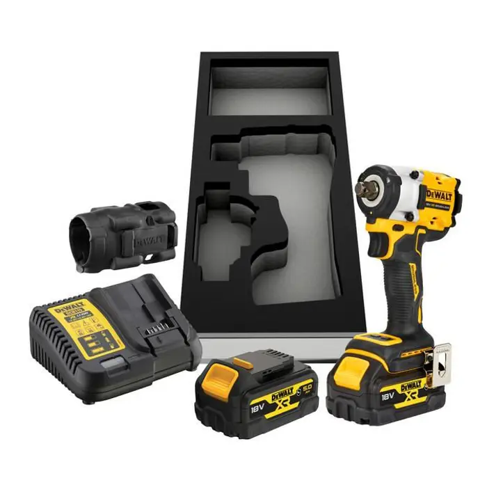 DEWALT 1/2" 18V 406Nm 2x5.0AH IMPACT WRENCH WITH STAMPING FOR TROLLEY RING DCF921P2G