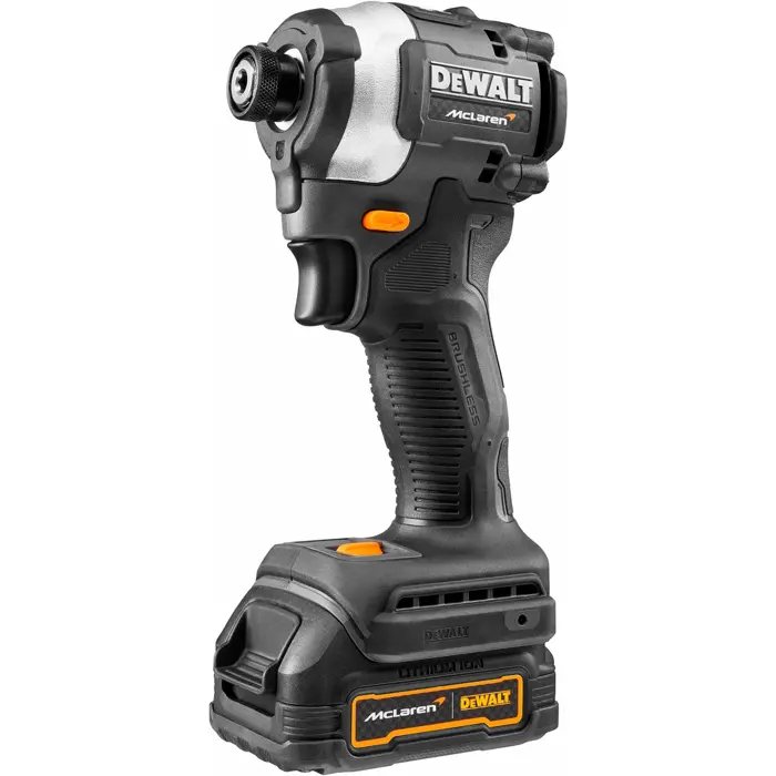 DeWALT cordless impact wrench DCF85ME2GT, 18V, 1/4", in McLaren design (grey/black, 2x POWERSTACK Li-Ion battery 1.7 Ah, in T STAK box)