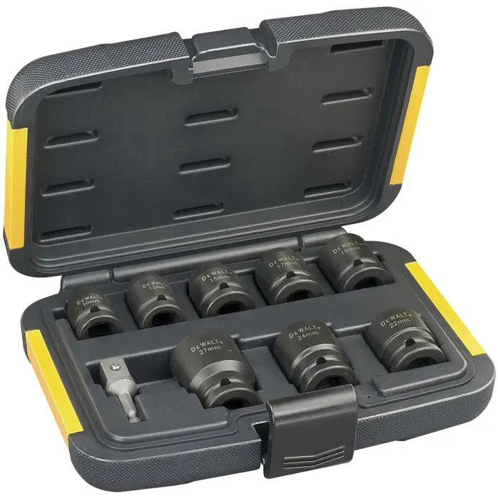 DEWALT Extreme Impact socket set DT7507 black, 9-piece, for impact wrenches