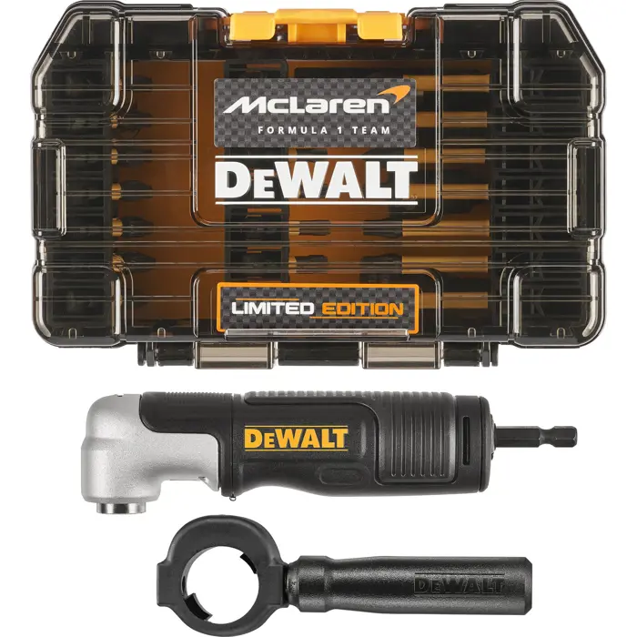 DEWALT FLEXTORQ bit set DT70782, 33 pieces, in McLaren design including angle attachment with base head and handle, in TOUGH CASE