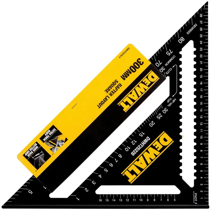 DEWALT Speed Square 30cm Angle Finder (Black)