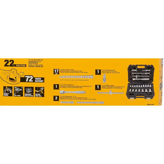 DEWALT WRENCH SET 22el. 1/2"