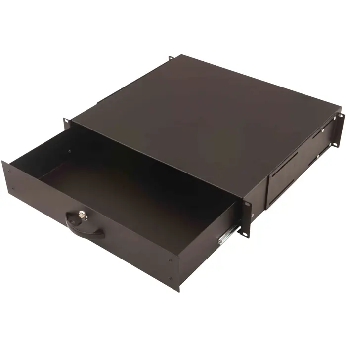 Digitus document tray 2 U (black, lockable)