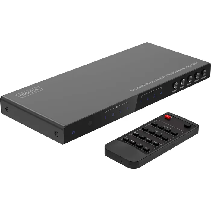Digitus HDMI Matrix Switch / Multi-Viewer 4x2, HDMI Switch