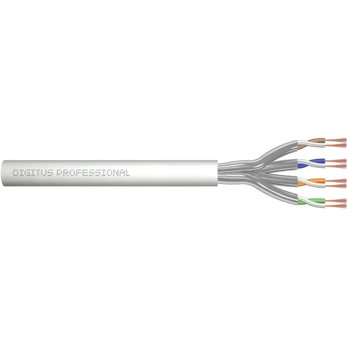Digitus Professional Cat.6a U/FTP Twisted Pair Raw Patch Cable (Grey, 100 Meter Box, Class EA)
