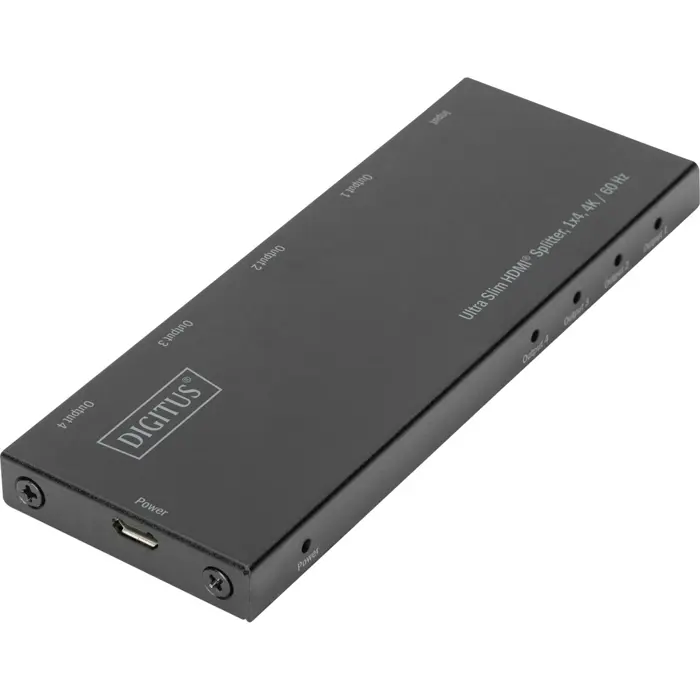 Digitus Ultra Slim HDMI Splitter, 1x4, 4K / 60 Hz (black)
