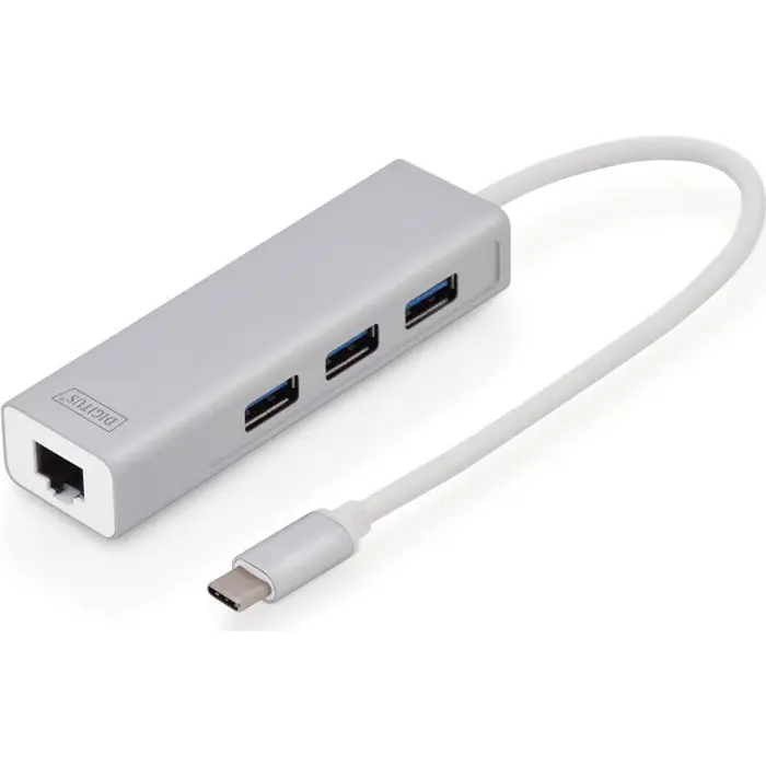 Digitus USB-C 3.0 3-Port Hub with GE-LAN