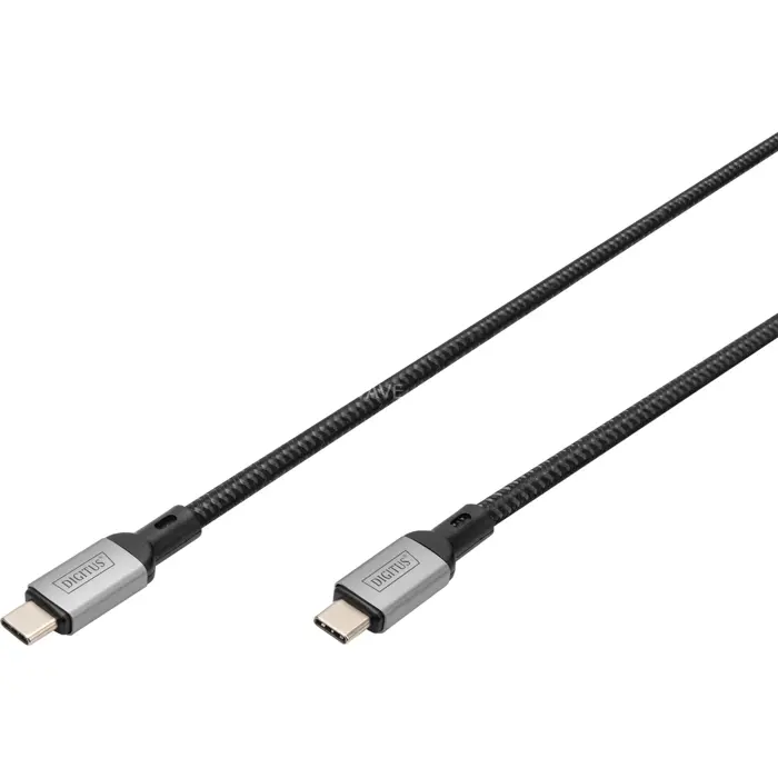 Digitus USB4 Gen 3x2 cable, USB-C male > USB-C male, 40Gbit/s (black/gray, 1 meter, PD 3.1, charging with 240 watts)
