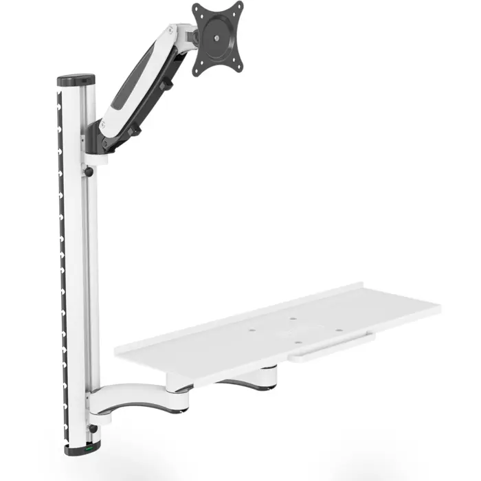 Digitus workstation (monitor, keyboard, mouse) wall mounting, attachment/assembly (white/black)