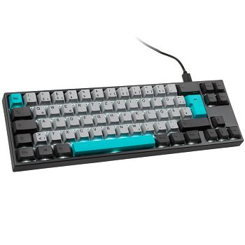 Ducky Miya Pro Moonlight TKL gaming tipkovnica za PC/Mac, MX-Silent-crvena, bijela LED - tamno siva 