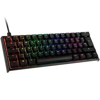 Ducky ONE 2 Mini Gaming Tipkovnica, MX-Silent-Red, RGB-LED - crna, CH-Layout DKON2061ST-SSZALAZT1