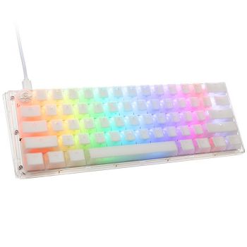 Ducky One 3 Aura White Mini Gaming Keyboard, RGB LED - MX-Red (US) DKON2161ST-RUSPDAWWWWC1