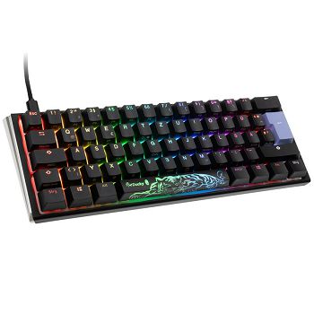 Ducky One 3 Classic Black/White Mini Gaming Tipkovnica, RGB LED - MX-Red DKON2161ST-RDEPDCLAWSC1