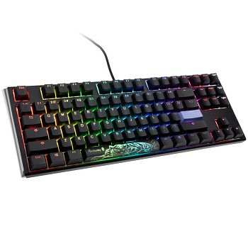 Ducky One 3 Classic Black/White TKL Gaming Keyboard, RGB LED - MX-Silent-Red (US) DKON2187ST-SUSPDCLAWSC1