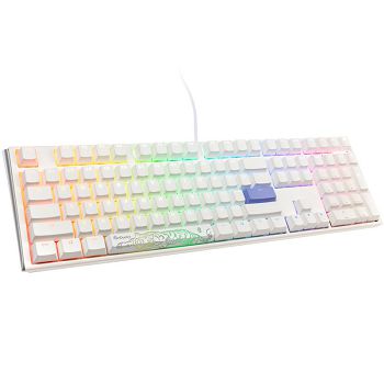 Ducky One 3 Classic Pure White Gaming Keyboard, RGB LED - MX-Silent-Red (US) DKON2108ST-SUSPDPWWWSC1