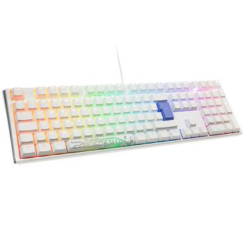 Ducky One 3 Classic Pure White Gaming Keyboard, RGB LED - MX-Silent-Red DKON2108ST-SDEPDPWWWSC1