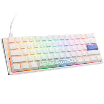 Ducky One 3 Classic Pure White Mini Gaming Keyboard, RGB LED - MX-Blue (US) DKON2161ST-CUSPDPWWWSC1