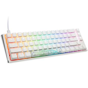 Ducky One 3 Classic Pure White SF Gaming Keyboard, RGB LED - MX-Silent-Red (US) DKON2167ST-SUSPDPWWWSC1