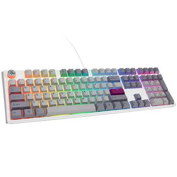 Ducky One 3 Mist Gray Gaming Keyboard, RGB LED - MX-Silent-Red (US) DKON2108ST-SUSPDMIWHHC2
