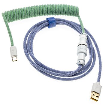 Ducky Premicord Iris spiral cable, USB Type C to Type A - 1.8m DKCC-IRCNC1