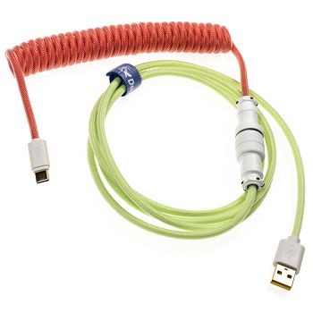 Ducky Premicord Strawberry Frog spiral cable, USB Type C to Type A - 1.8m DKCC-SFCNC1