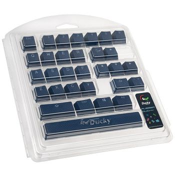 Ducky Rubber Keycap Set, 31 keys, double-shot, rubberized, for backlight - dark blue DKSA31-USRDBNNO2