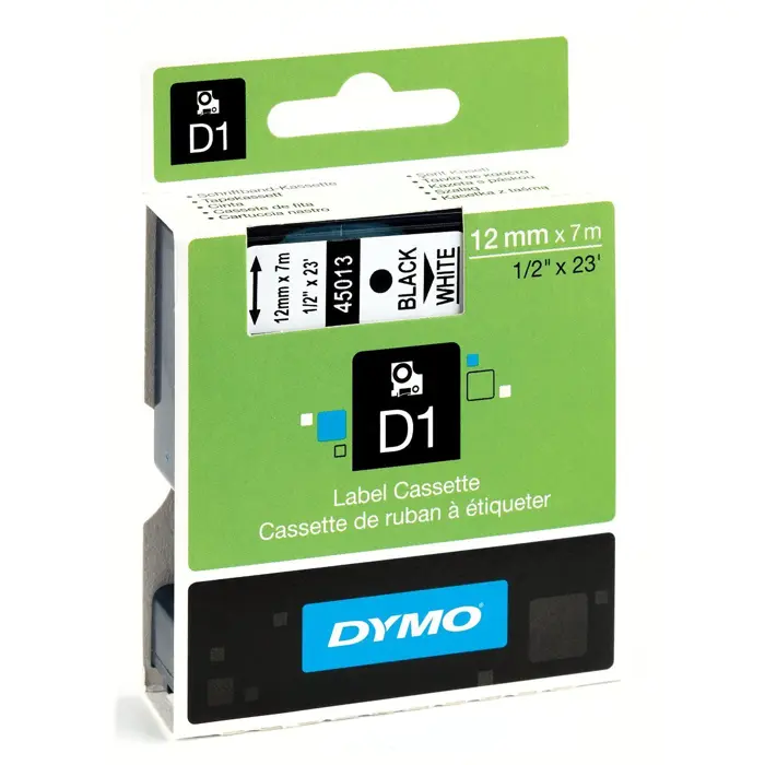 Dymo D1 12mm black/white (45013/S0720530)