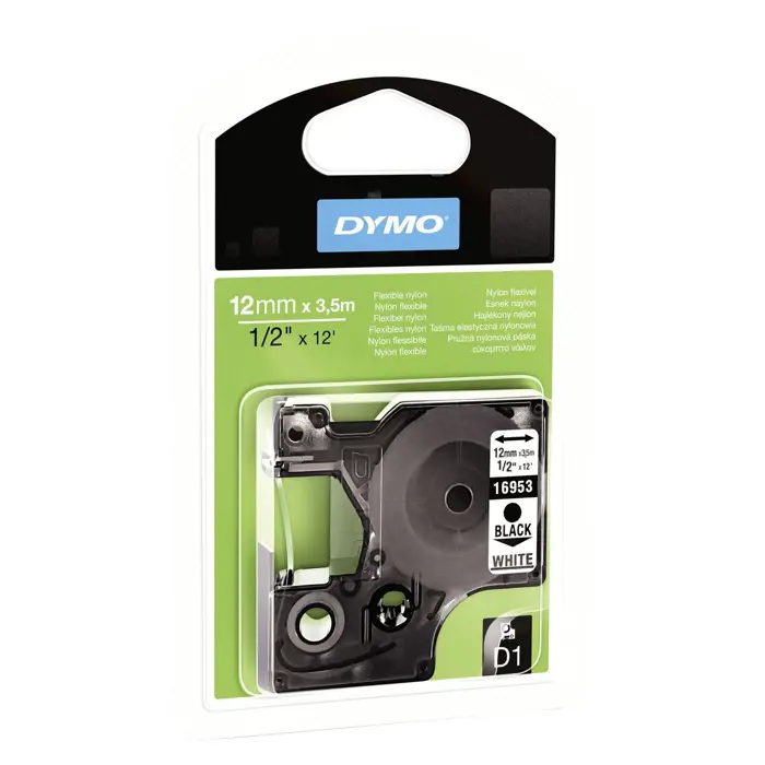 Dymo Tape D1 12MM black/WH