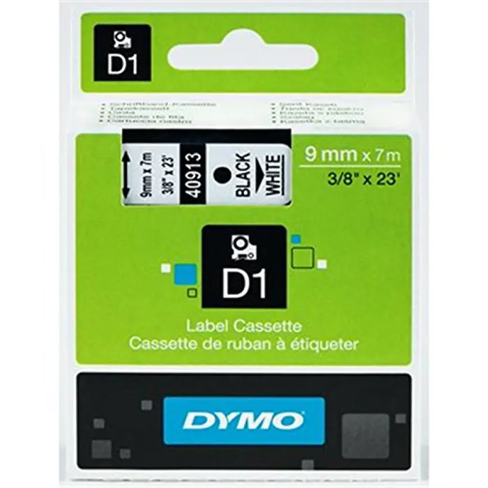 Dymo Tape D1 9MM black/WH